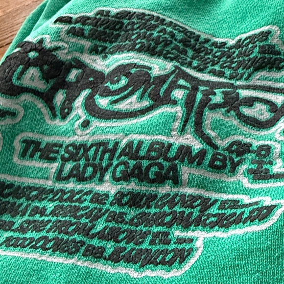 Z Lady Gaga Chromatica Unisex Small Vibrant Teal Graphic Joggers Music Concert - Picture 5 of 6